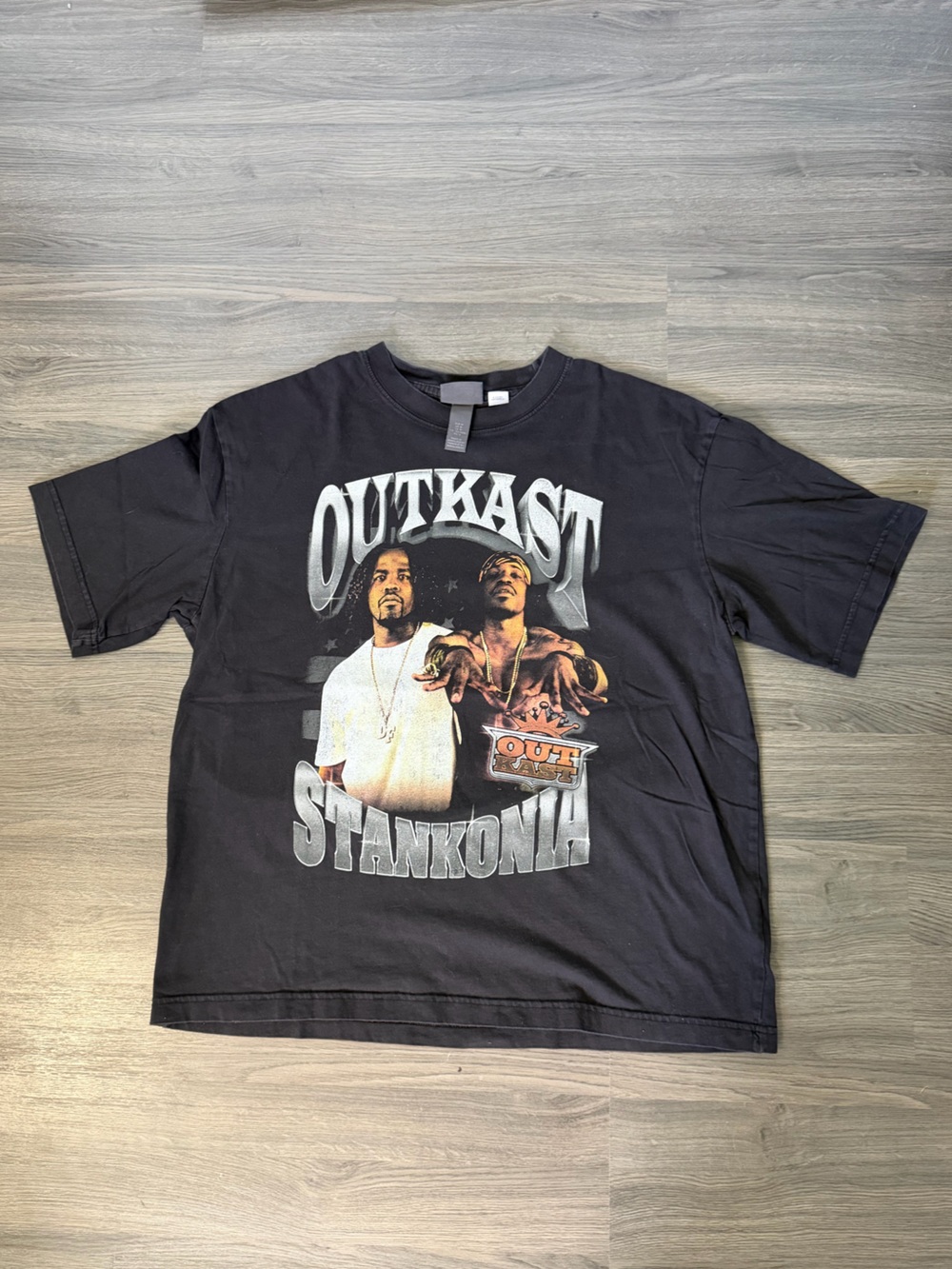 Black Outkast License Stankonia Design Oversized Graphic Tee